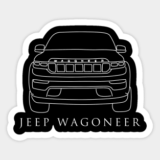 Jeep Wagoneer 1 White Design Car form Sticker